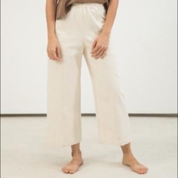 Clyde Culotte in Natural Cotton Canvas - Picture 2 of 3